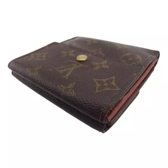 LOUIS VUITTON W Hook Wallet Monogram Beige Monogram Canvas Authentic Used - Picture 4 of 8